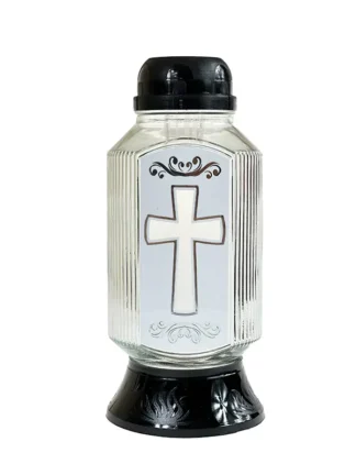 Solárna sviečka Tower Cross White (26 cm)