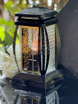 Sviečka Prima Vera Chapel Gold + LED živý plameň (29 cm)