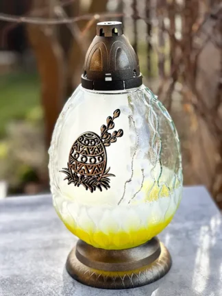 Veľkonočná sklenená sviečka J4 APL (33 CM)