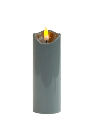 LED sviečka WF-2H sivá 15 cm