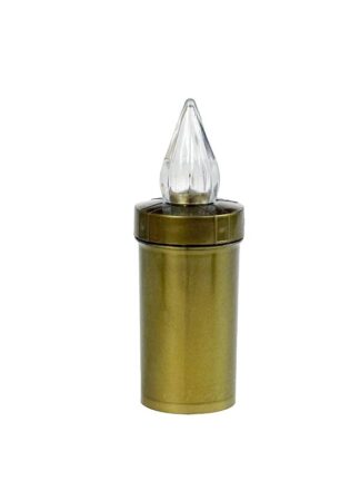 LED sviečka MD4 Zlatý biely plameň (16,5 cm)