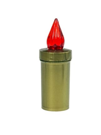 LED sviečka MD4 Zlatý červený plameň (16,5 cm)