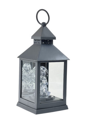 LED lampáš s anjelom 8/18/YZE sivý + batérie