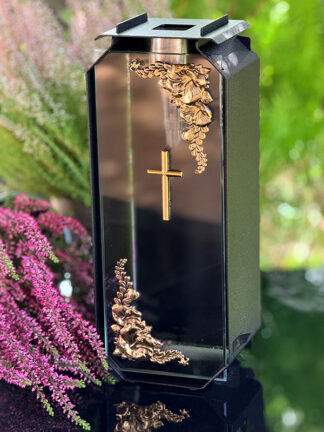 Solárna kaplnka LUXORIA T4 kovová, zlaté slezy (26 cm)