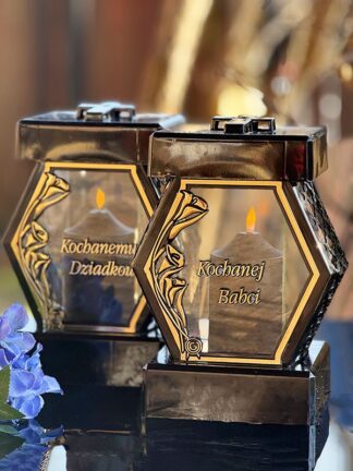 Elegantná diamantová pamätná sada pre starých rodičov + LED sviečky