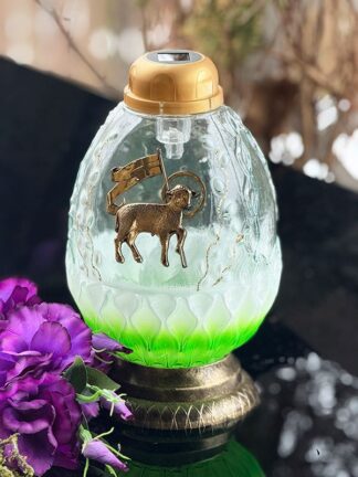 Solárna sviečka J4 APL Baránok - zelená (30 cm)