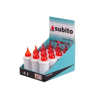 Subito S6 LED sviečková vložka biela/červená