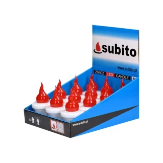Subito Comet LED sviečková vložka biela/červená