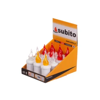 Subito S5 LED sviečková vložka biela/červená