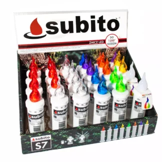 Subito S7 LED sviečková vložka biela/červená