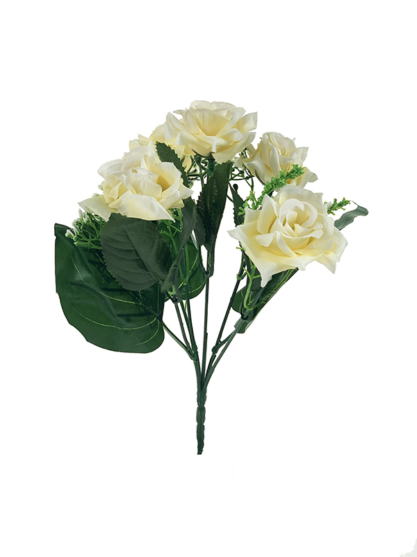 Bukiet mała róża x 5 H272C k. kremowy (25 cm)