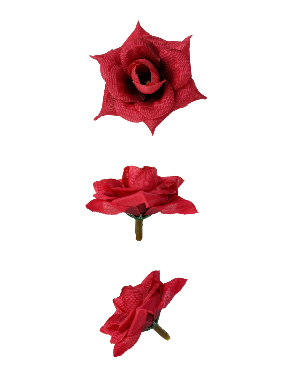 Różyczka wyrobowa główka kwiatowa Z022 OPAKOWANIE 60 sztuk (czerwony)