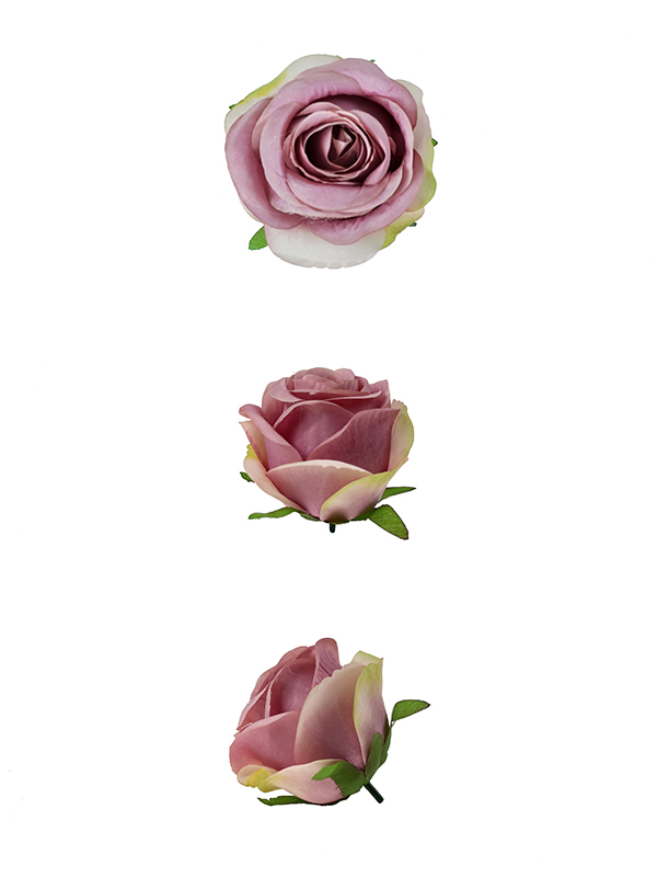 Róża pąk główka kwiatowa W705 Pudrowy róż (9cm)