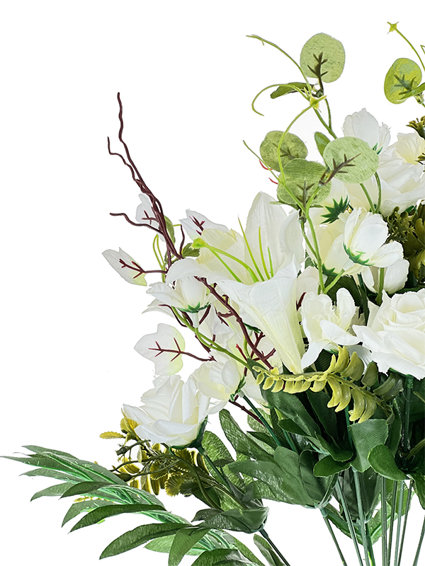 Bukiet mieszanych kwiatów J284 Biały (50cm)