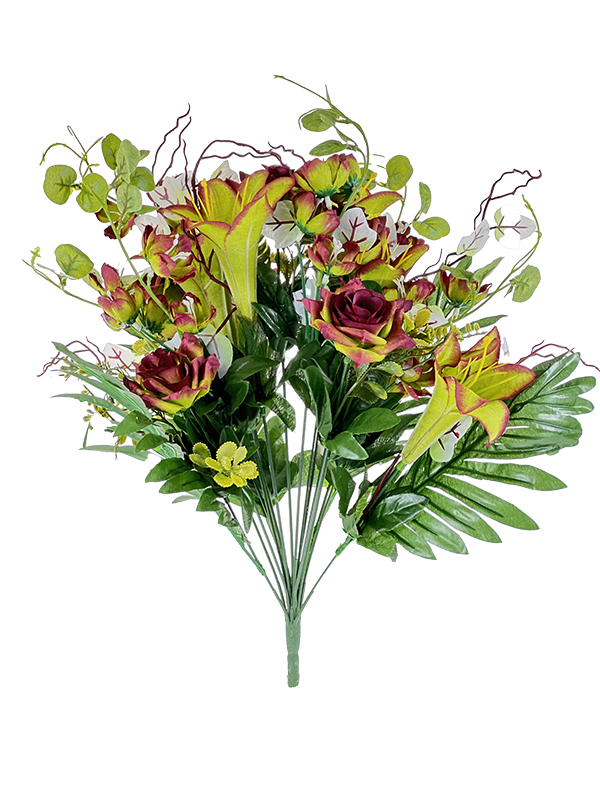 Bukiet mieszanych kwiatów J284 Oliwkowy (50cm)