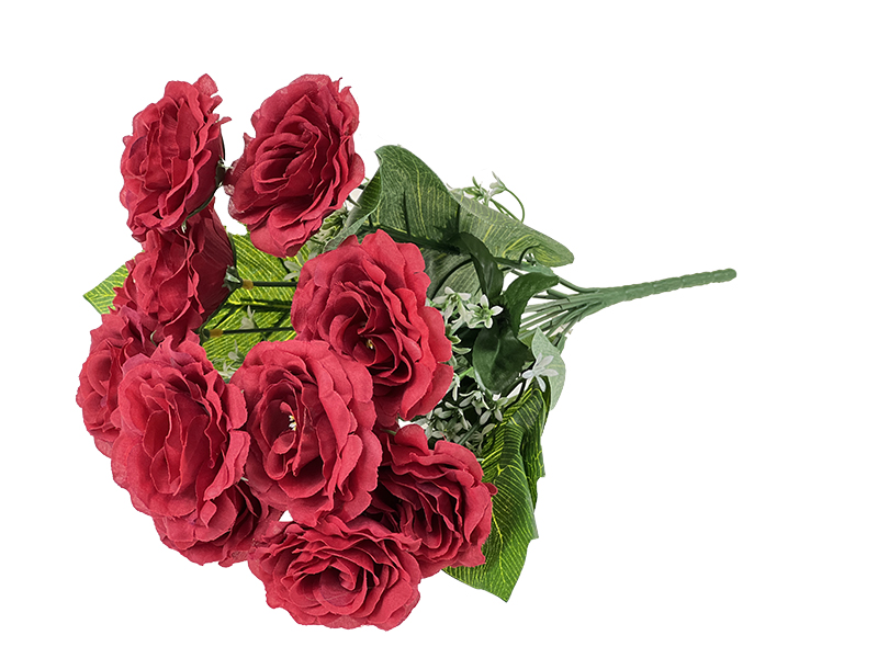 Róża z białym dodatkiem L300 Czerwony (40cm)