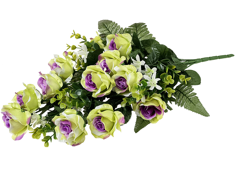 Wysoki bukiet Róża x 12 H337 Oliwkowy z fioletem (60cm)