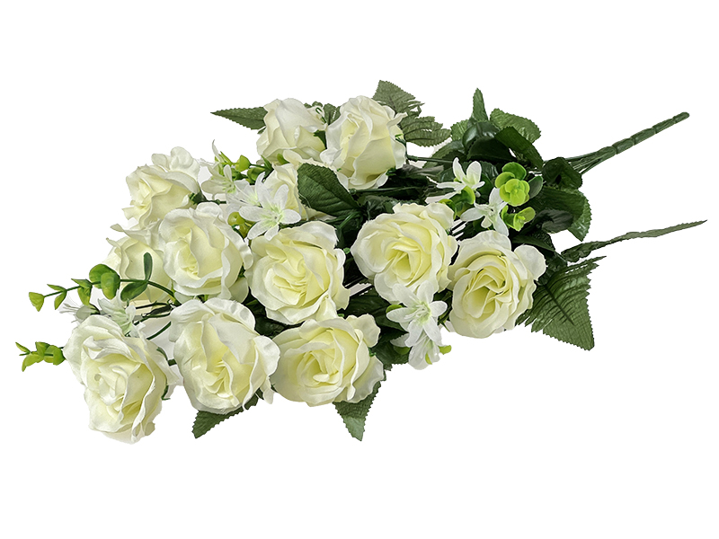 Wysoki bukiet Róża x 12 H337 Biały (60cm)