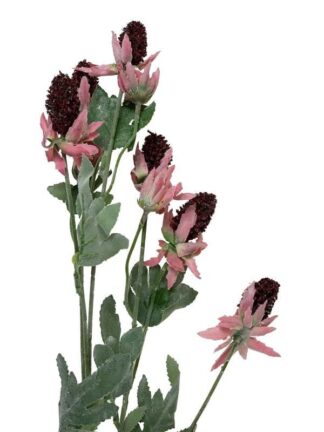 Flokowany dodatek, gałązka GA4  83 cm (róż/bordo)