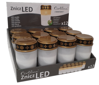 Elektryczny wkład LED do znicza (biały)