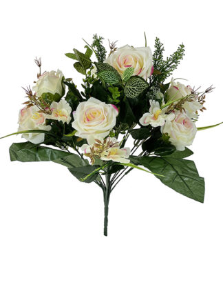 Bukiet mieszany BF-4 Ecru + róż (46 cm)