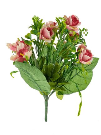 Bukiet mieszany BF-3 Róża/ Irys (k. jasno bordowy) 47 cm