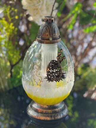 Znicz szklany Wielkanocny J4 APL (34 cm)