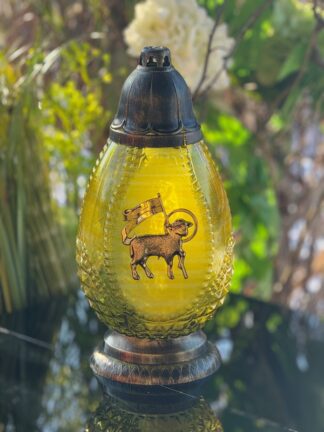 Znicz szklany Wielkanocny J10 APL Baranek (36 cm)