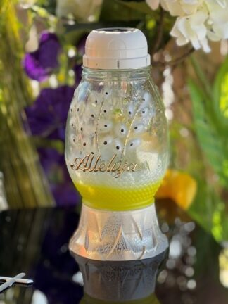 Znicz Wielkanocny Solarny J2 Alleluja Żółty (24,5cm)