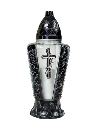 Znicz szklany Z1295P Czarny(33 cm)