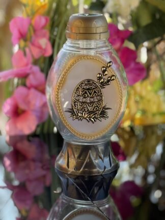 Znicz Wielkanocny Solarny Owal AT Jajko Złoty (26cm)