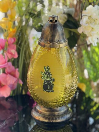 Znicz szklany Wielkanocny J10 APL Zajączek (36 cm)