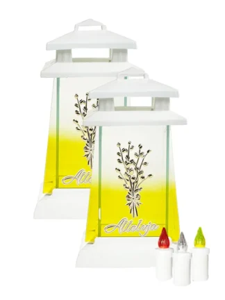 Zestaw – 2x Znicz Wielkanocny z wkładem Led  ZSz1/Trapez WZ38 (29cm)