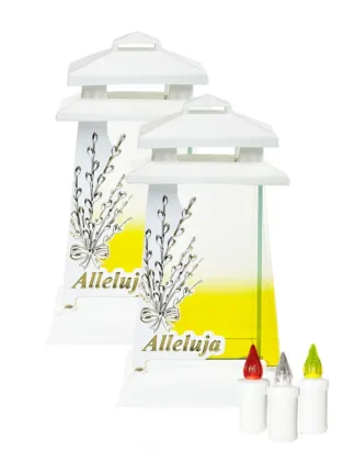 Zestaw – 2x Znicz Wielkanocny z wkładem Led  ZSz1/Trapez WZ33 (29cm)