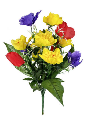 Bukiet wiosenny MIX żonki, irys, tulipan J020 (50cm)