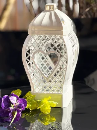 Kapliczka BIAŁA Glamour SERCE Ratan Duże (38 cm)