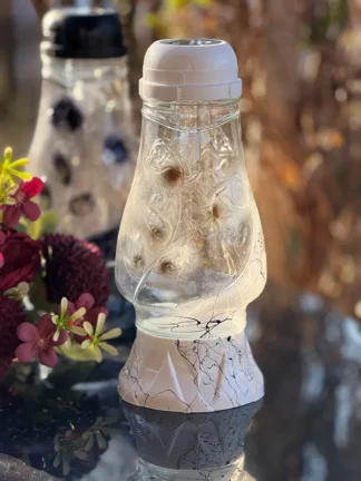 Znicz solarny Z2 Pająk Biały  (26 cm)