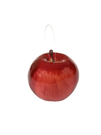Ozdoba na choinkę Jabłko z zawieszką (6cm) M92371 Shiny red