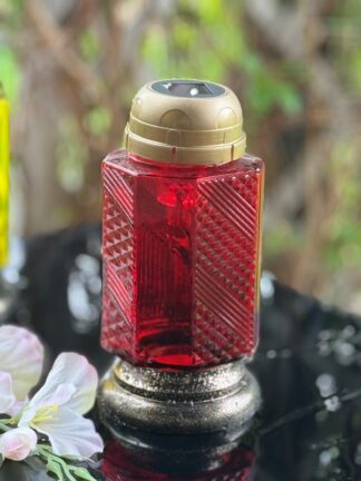 Znicz solarny Kujawka Czerwona (20cm)