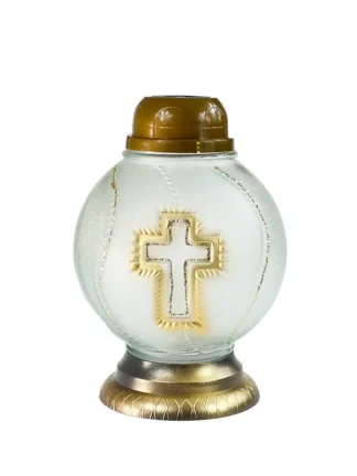 Znicz solarny Kula ZAB Krzyż (27cm)