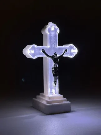 Krzyż Led 1/16/KRZ Biały / Niebieski