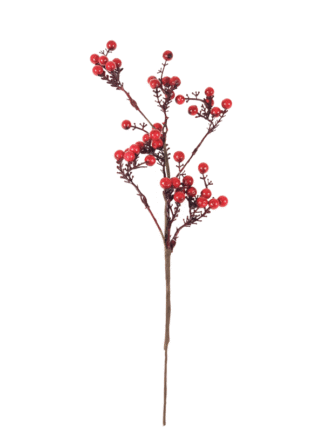 Gałązka świąteczna na piku, czerwony owoc BXT610