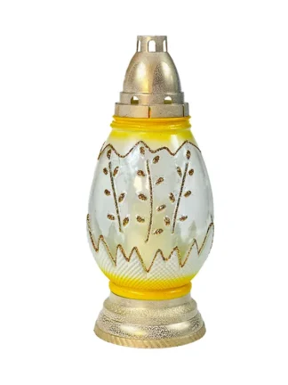 Znicz szklany Wielkanocny ZPJ-1480 III Jasno złoty (29 cm)