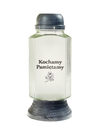 Znicz solarny srebrny "Kochamy Pamiętamy" S799