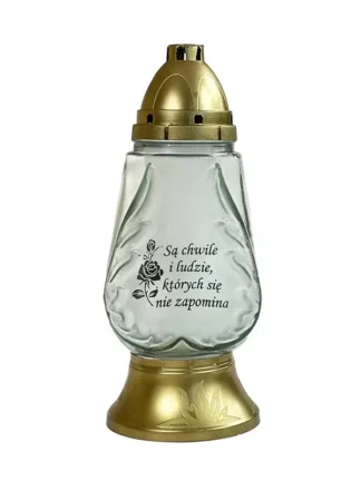 Znicz szklany Z88 "Są chwile i ludzie...()"(30 cm)