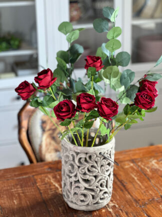 Róża pojedyncza "jak żywa" czerwona 50-111 (50 cm)