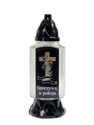 Znicz szklany ZP52 "Spoczywaj w pokoju" (29 cm) Ostatnie sztuki!