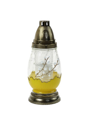 Znicz szklany Wielkanocny ZPJ-166 żółty (24 cm)