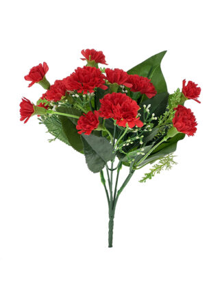 Goździk drobny z dodatkami bukiet H271D (czerwony) 28 cm