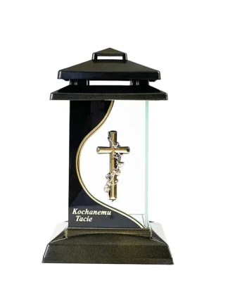 Znicza kapliczka SZ-1 Złoty "Kochanemu Tacie" (27cm)